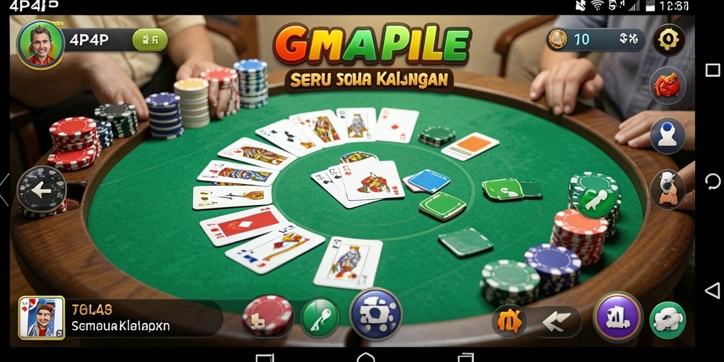 Tampilan gameplay seru permainan Gaple di 4P4P.
