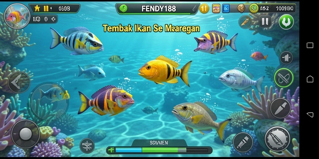 Tangkapan layar FENDY188 menampilkan gameplay yang mendebarkan dalam dunia Tembak Ikan.