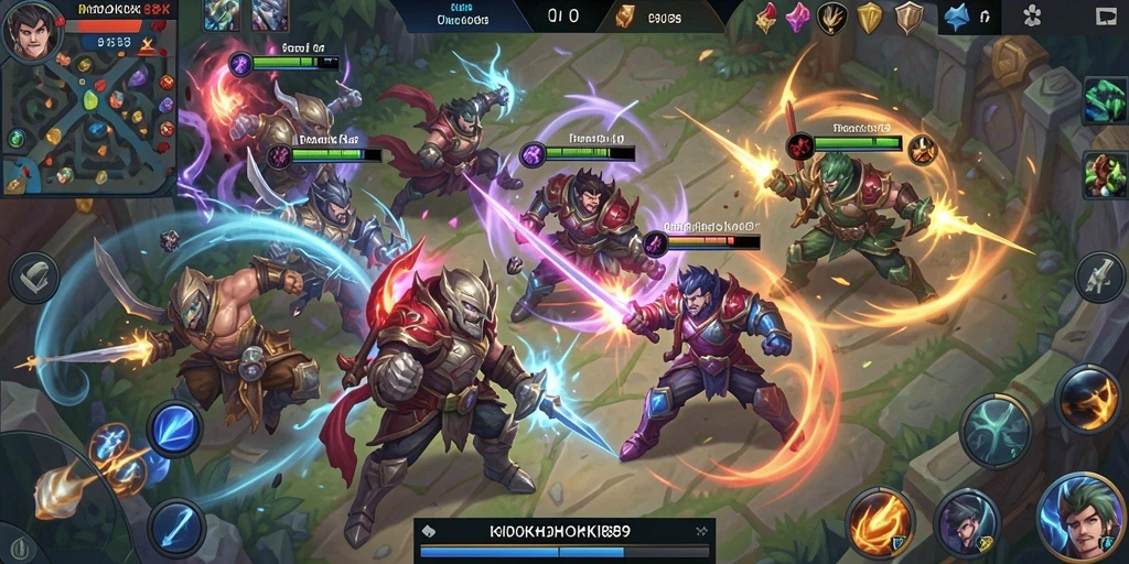 Screenshot KODOKHOKI889 menampilkan aksi pertarungan epik antar tim.
