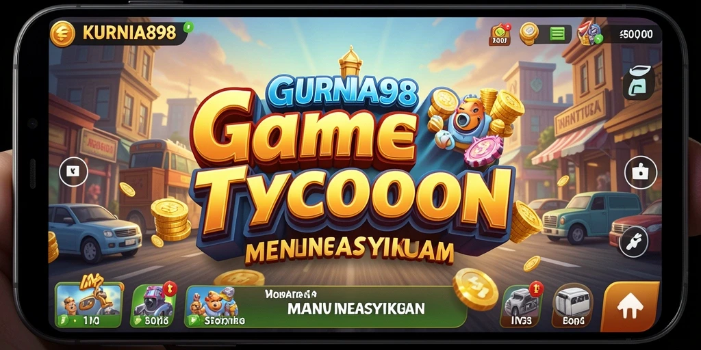 Tangkapan layar utama KURNIA898 dengan tampilan gameplay Tycoon yang menarik.