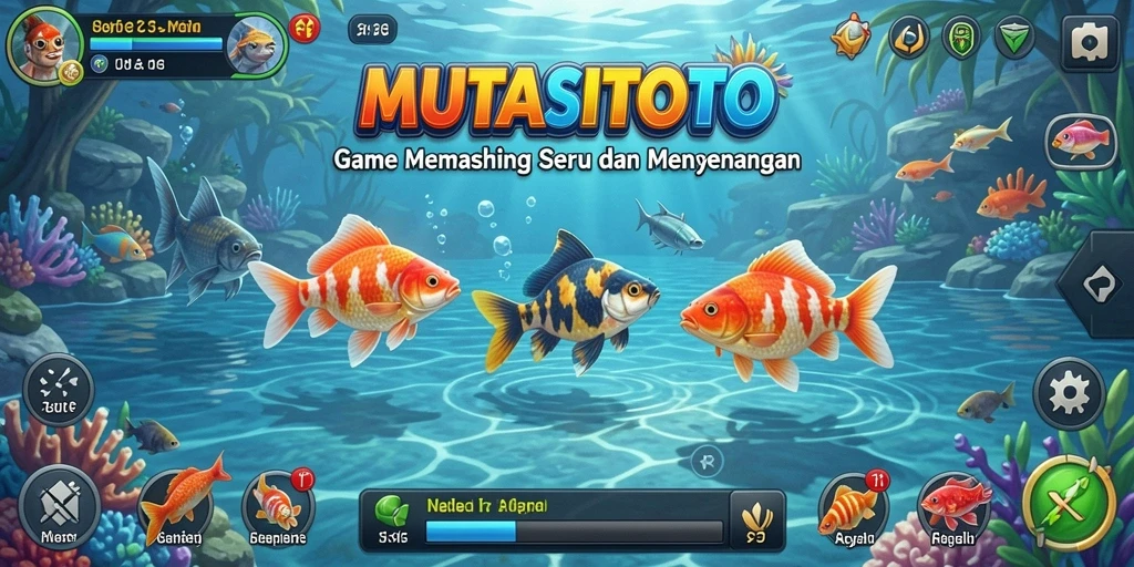 Tampilan gameplay <strong>MUTASITOTO</strong> saat menangkap ikan dengan teknik yang tepat.