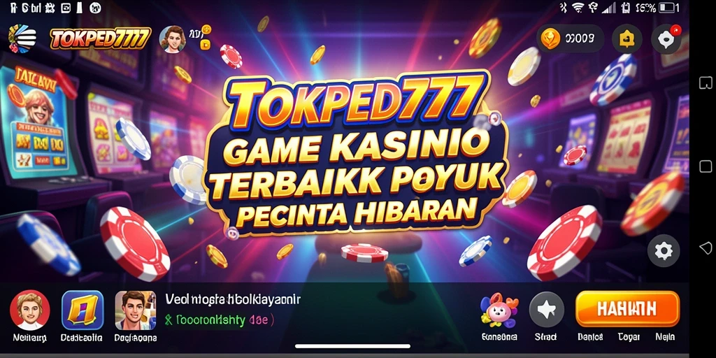 Tampilan gameplay seru di TOKPED777 dengan suasana Kasino yang menarik.
