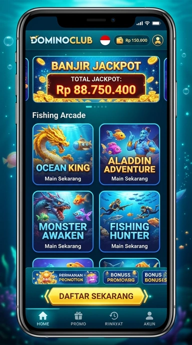 Screenshot proses unduh yang sederhana dan cepat di dominoclub.